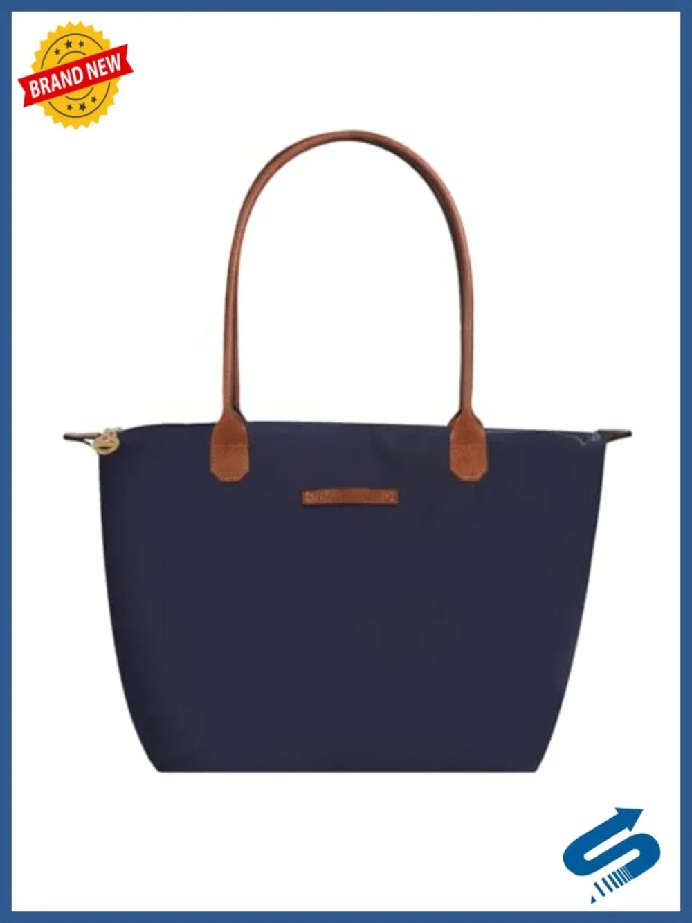 Nylon Tote Bag for Women Lightweight Designer Handbag with Zipper, Durable Purse